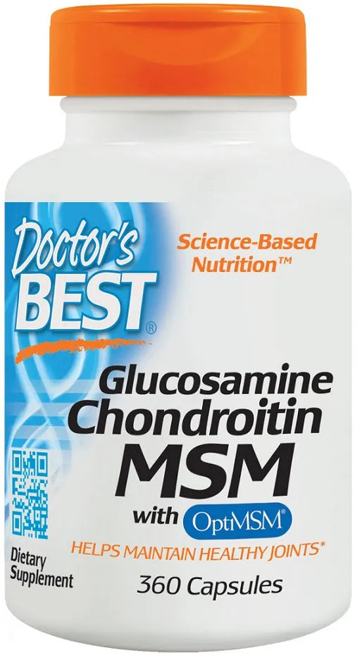 Glucosamine Chondroitin MSM with OptiMSM - 360 caps - Doctor’s Best - Papildai