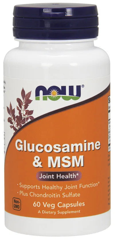 Glucosamine & MSM - 60 vcaps - NOW Foods - Papildai