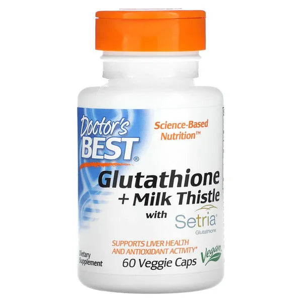 Glutathione + Milk Thistle - 60 vcaps - Doctor’s Best - Papildai