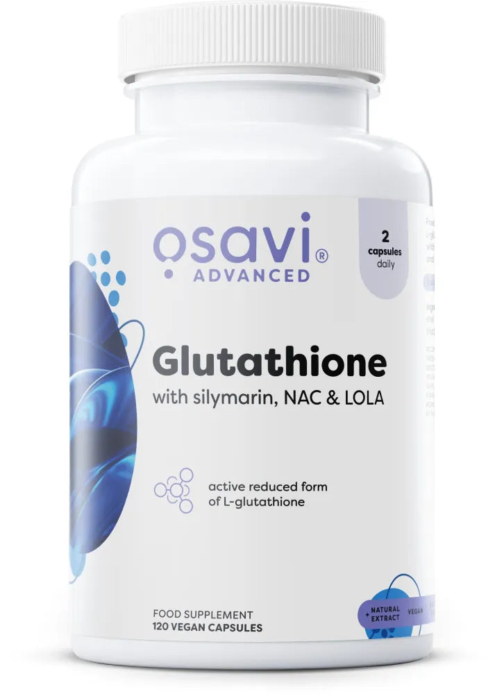 Glutathione with Silymarin NAC & LOLA - 120 vegan caps - Osavi - Papildai