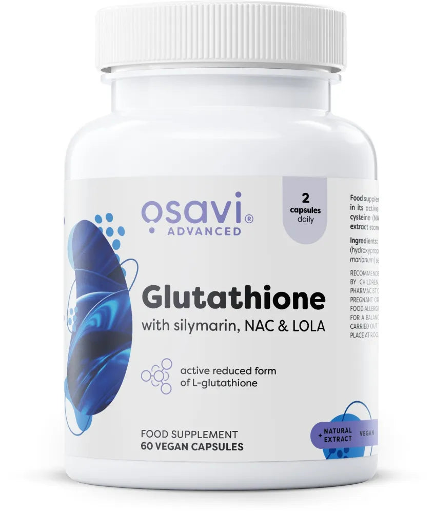 Glutathione with Silymarin NAC & LOLA - 60 vegan caps - Osavi - Papildai
