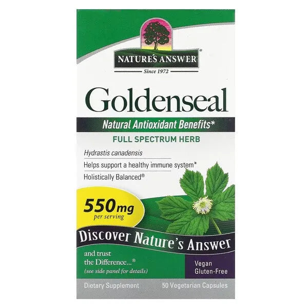 Goldenseal Root 550mg - 50 vcaps - Nature’s Answer - Papildai