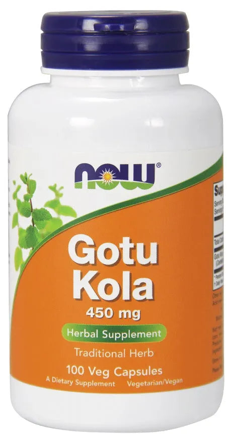 Gotu Kola 450mg - 100 vcaps - NOW Foods - Papildai