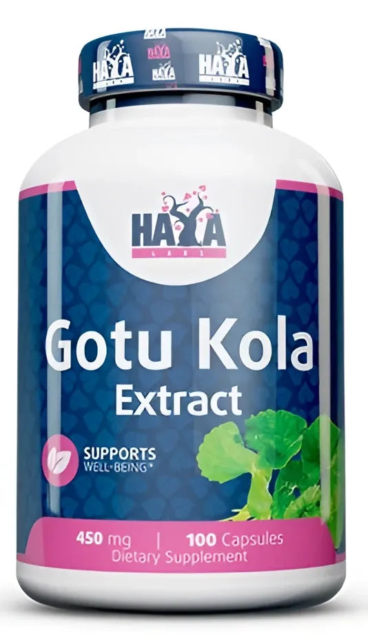 Gotu Kola Extract 450mg - 100 caps - Haya Labs - Papildai