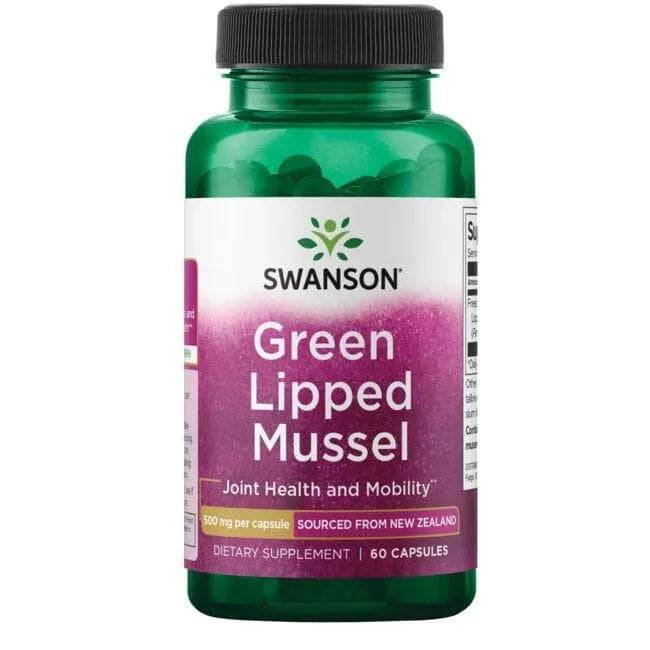Green Lipped Mussel - Žalialūpė midija - 500 mg - N60 - Swanson - Papildai