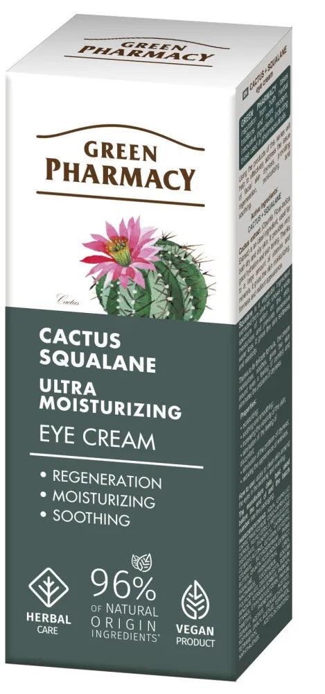 GREEN PHARMACY Cactus + Squalane Ultra Moisturizing Eye Cream 15 ml - Kosmetika