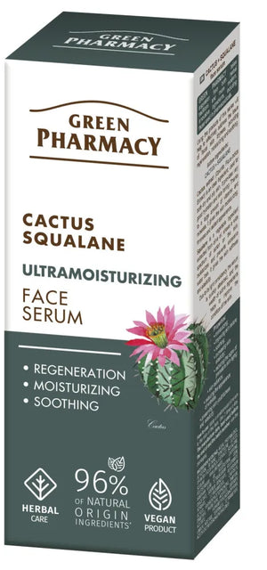 GREEN PHARMACY Cactus + Squalane Ultra Moisturizing Face Serum 30 ml. - Kosmetika