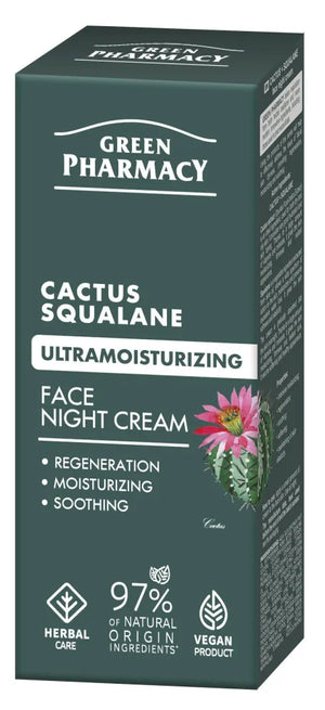 GREEN PHARMACY Cactus + Squalane Ultra Moisturizing Night Cream 50 ml - Kosmetika