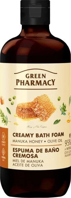 GREEN PHARMACY Creamy bath foam Manuka honey + Olive oil 500 ml vonios putos - Kosmetika