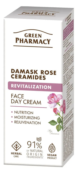 GREEN PHARMACY Damask Rose + Ceramides Revitalizing Day Cream 50 ml - Kosmetika