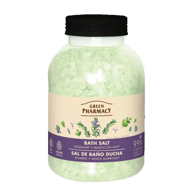 GREEN PHARMACY Druskos voniai Rozmarinas + Maroko mėta 1000 g - Kosmetika