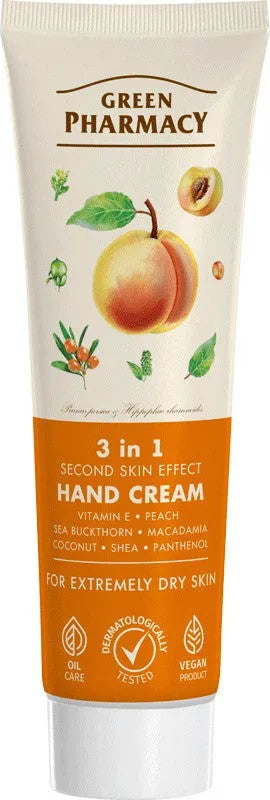 GREEN PHARMACY Hand cream 3in1 with second skin effect 100 ml - Kosmetika
