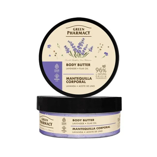 GREEN PHARMACY Multi Body Butter Levandų ir Linų Sėmenų Aliejus 200 ml - Kosmetika