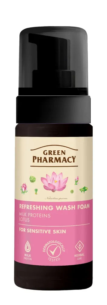 GREEN PHARMACY Refreshing foam for washing sensitive skin 150 ml - Kosmetika