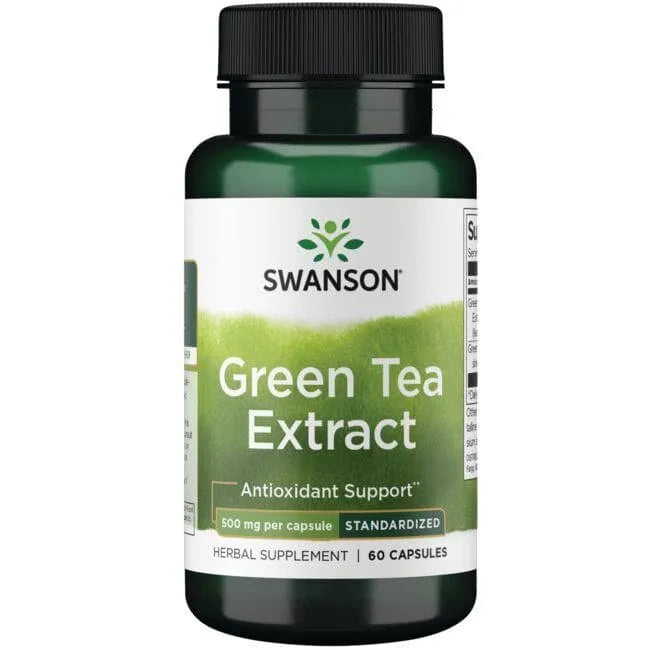Green Tea Extract - Žalios arbatos ekstraktas - 500 mg - N60 - Swanson - Papildai