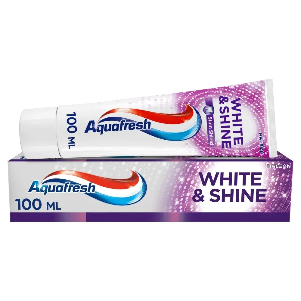 GSK AQUAFRESH Pasta BALTA IR BLIZGANTI 100 ml - Kosmetika