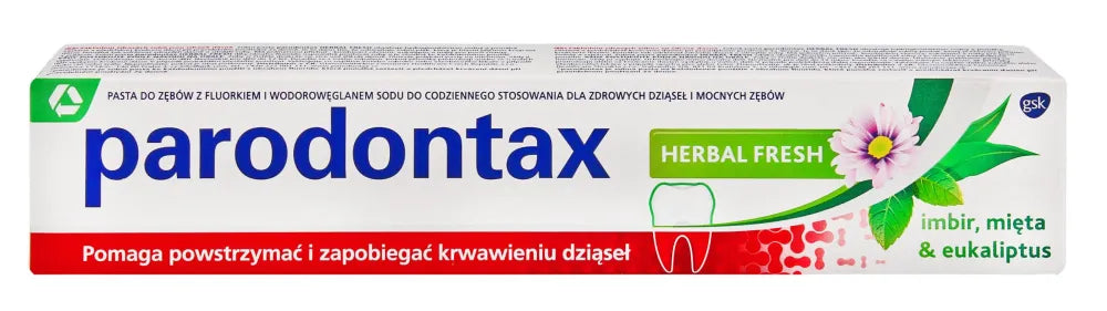 GSK PARODONTAX Žolelių gaivos dantų pasta 75ml - Kosmetika