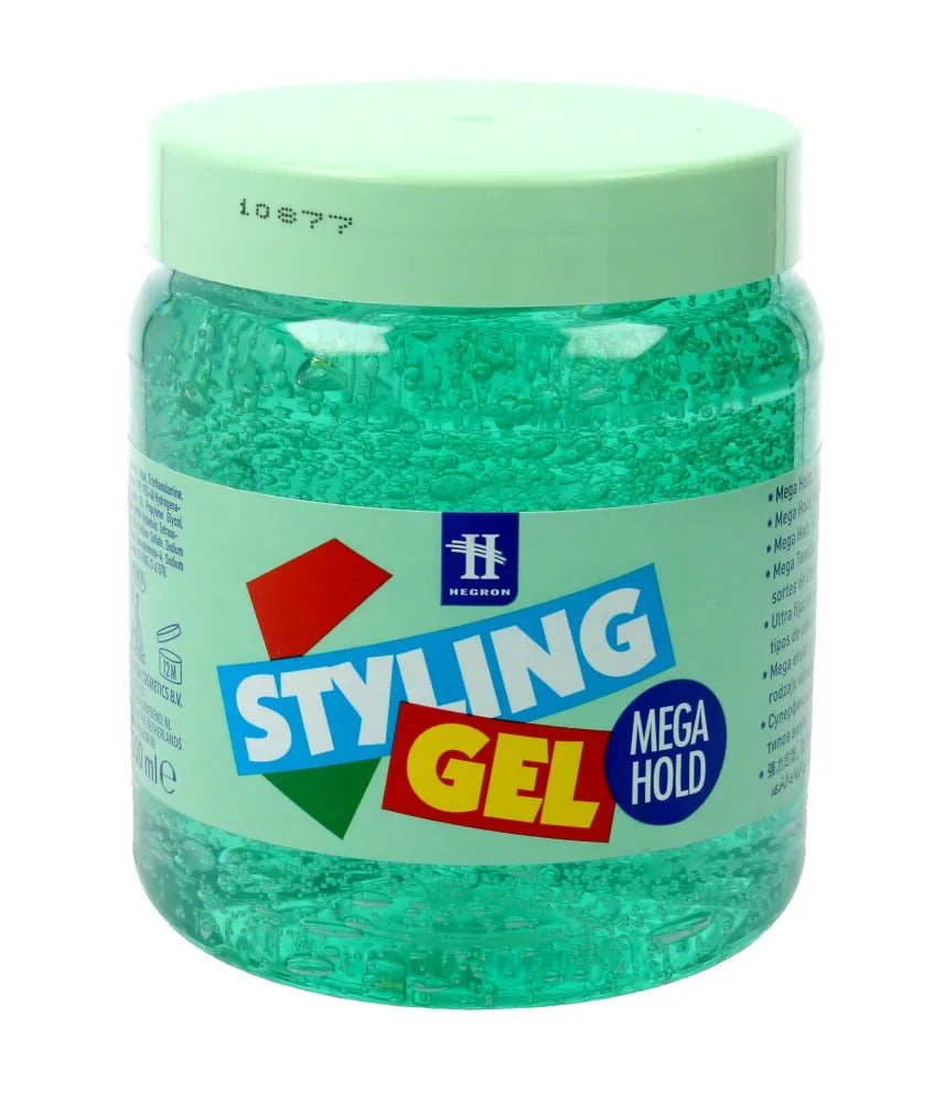 Hegron Styling Hair Modeling Gel 500ml mega laikymas žalias - Kosmetika