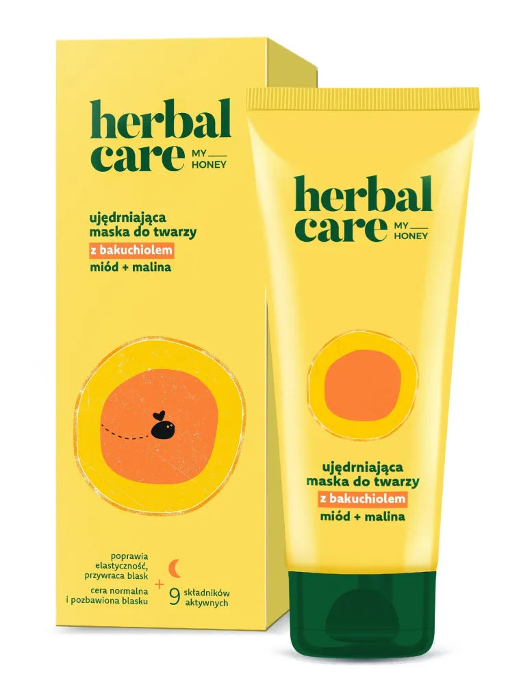 HERBAL CARE My Honey Firming Face Mask with Bacchio + and Raspberry for Night - normal dull skin 50 ml. - Kosmetika