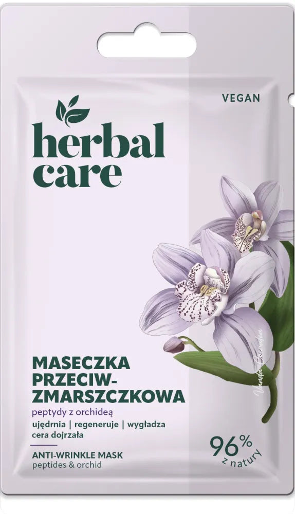 HERBAL CARE Vegan Anti-Wrinkle Face Mask - Peptides with Orchid 7 g - Kosmetika