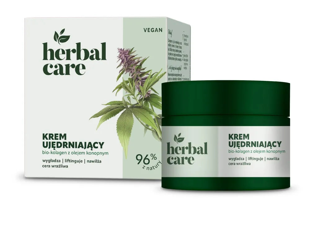 HERBAL CARE Vegan Firming Cream with Bio-Collagen and Hemp Oil for dry normal skin - day night 50 ml - Kosmetika