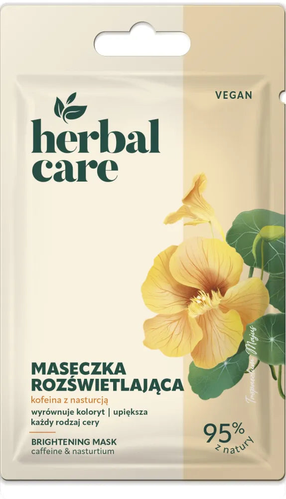 HERBAL CARE Vegan Illuminating Face Mask - Caffeine with Nasturtium 7 g - Kosmetika
