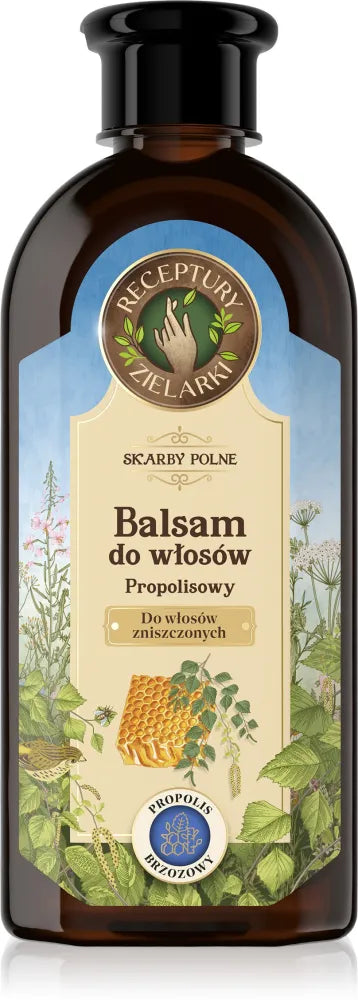 HERBAL FORMULAS Skarby Polne Balsamas su beržo propoliu pažeistiems plaukams 350ml - Kosmetika