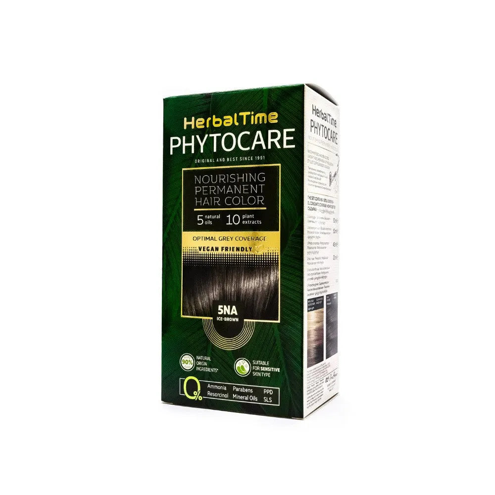 HERBAL TIME Phytocare Natūralus plaukų dažai 5NA Ledinis rudas - Kosmetika