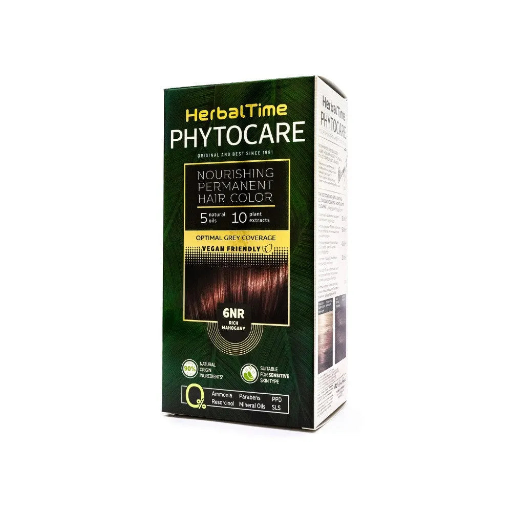 HERBAL TIME Phytocare Natūralus plaukų dažai 6NR Turtingas raudonmedis - Kosmetika