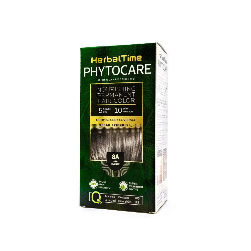 HERBAL TIME Phytocare Natūralus plaukų dažai 8A Pelenų šviesiaplaukis - Kosmetika