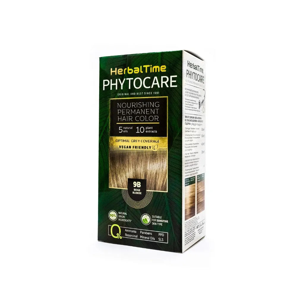 HERBAL TIME Phytocare Natūralus plaukų dažai 9B Bežinis šviesus - Kosmetika