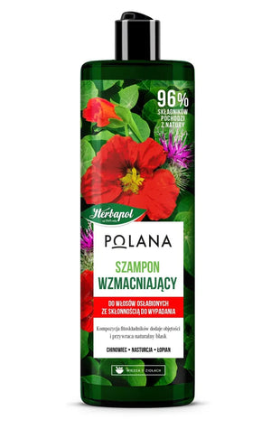 HERBAPOL Polana Stiprinantis šampūnas silpniems linkusiems slinktiems plaukams 400ml - Kosmetika