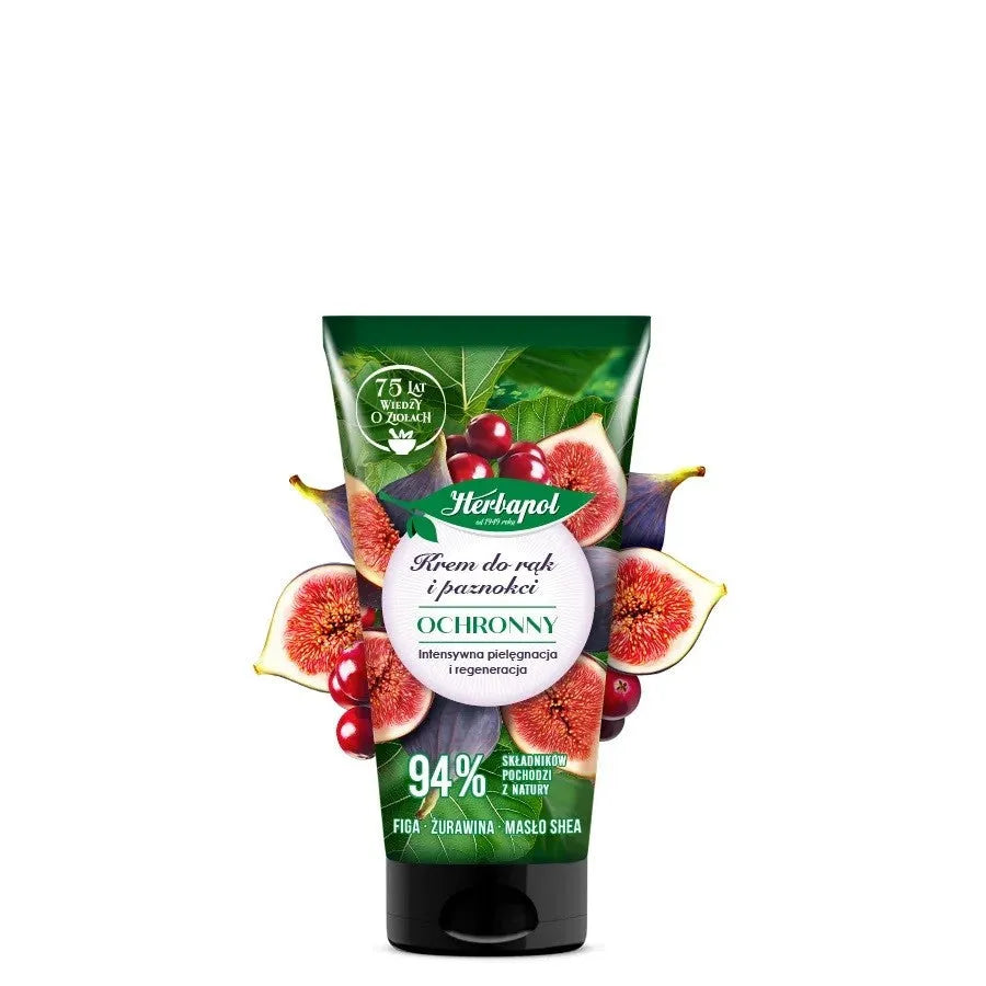 HERBAPOL Protective Hand and Nail Cream - Fig & Cranberry Shea Butter 50 ml. - Kosmetika