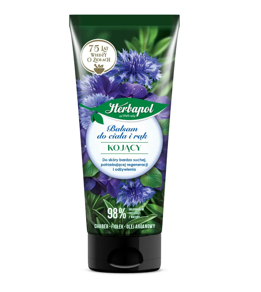 HERBAPOL Raminantis kūno ir rankų balzamas Mėlynoji - Violetinė 200 ml - Kosmetika