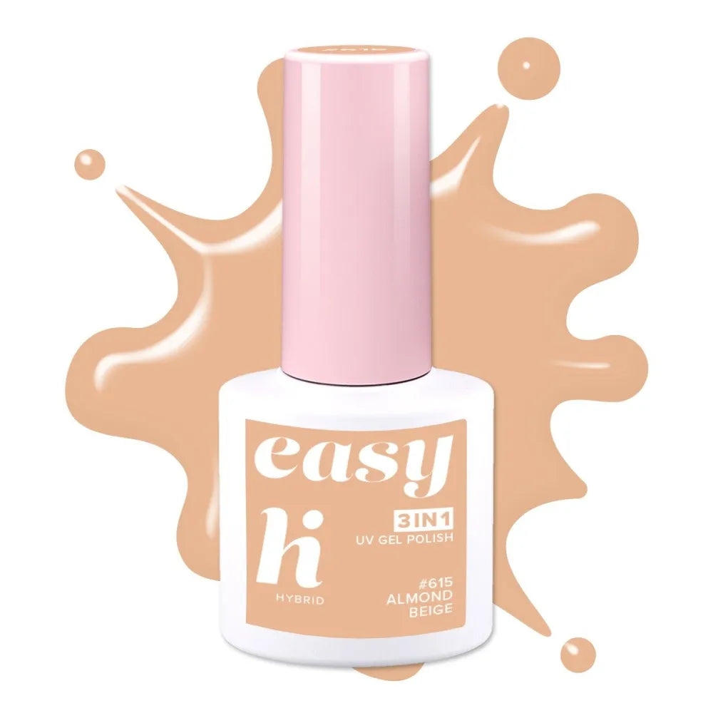 HI HYBRID Easy 3-in-1 Varnish No. 615 Almond Beige 5 ml - Kosmetika