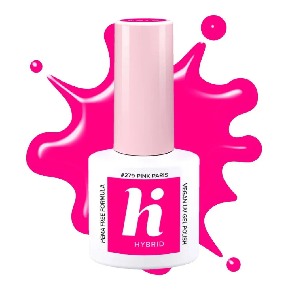 Hi Hybrid HEMA Free Lacquer Neon #279 Rožinė Paryžius 5ml - Kosmetika