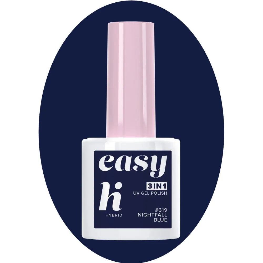 Hi Hybrid Lacquer Easy 3in1 #619 Nakties Mėlyna 5ml - Kosmetika