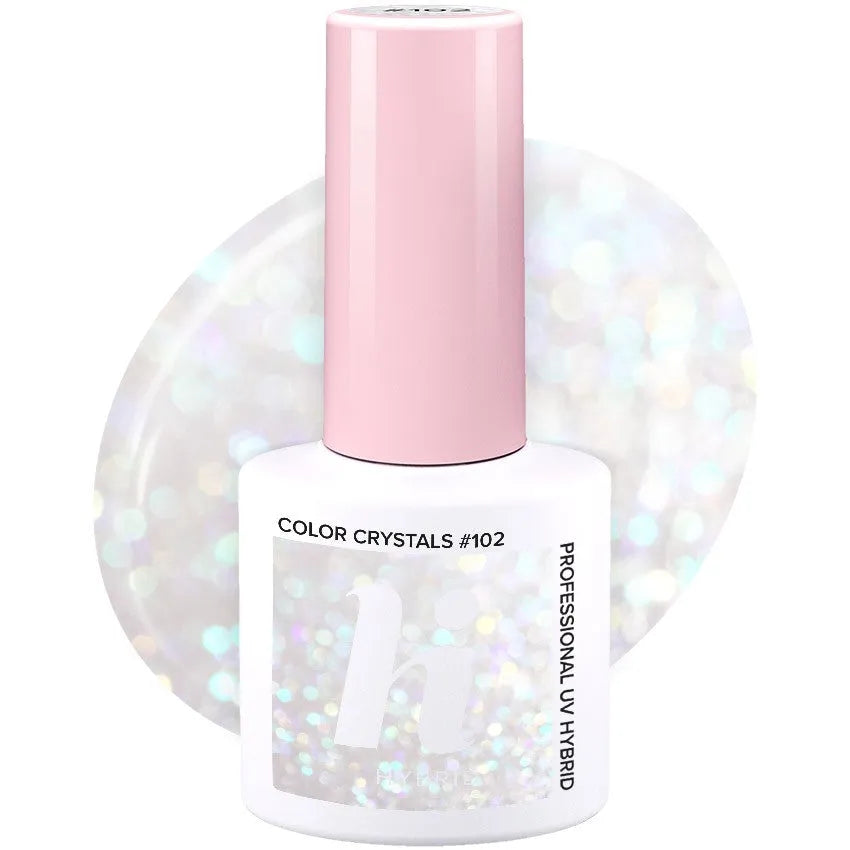 Hi Hybrid Lacquer Nr. 102 Spalvoti Kristalai 5ml - Kosmetika