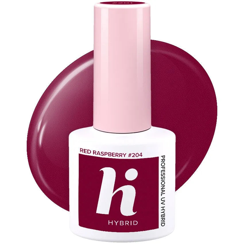 Hi Hybrid Lacquer Nr. 204 Raudona Avietė 5ml - Kosmetika