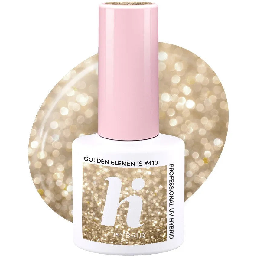 Hi Hybrid Lacquer Nr. 410 Auksiniai Elementai 5ml - Kosmetika
