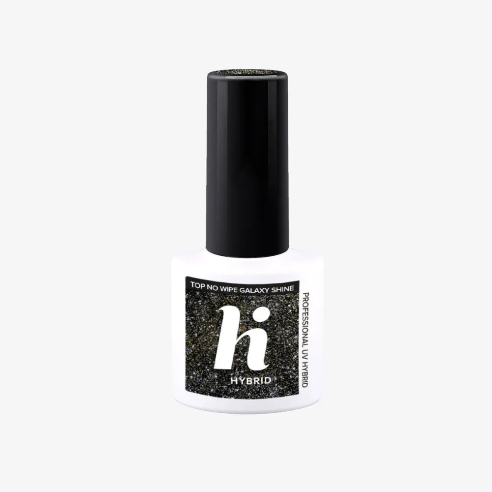 Hi Hybrid Top No Wipe Galaxy Flakes for nagų lakas 5ml - Kosmetika