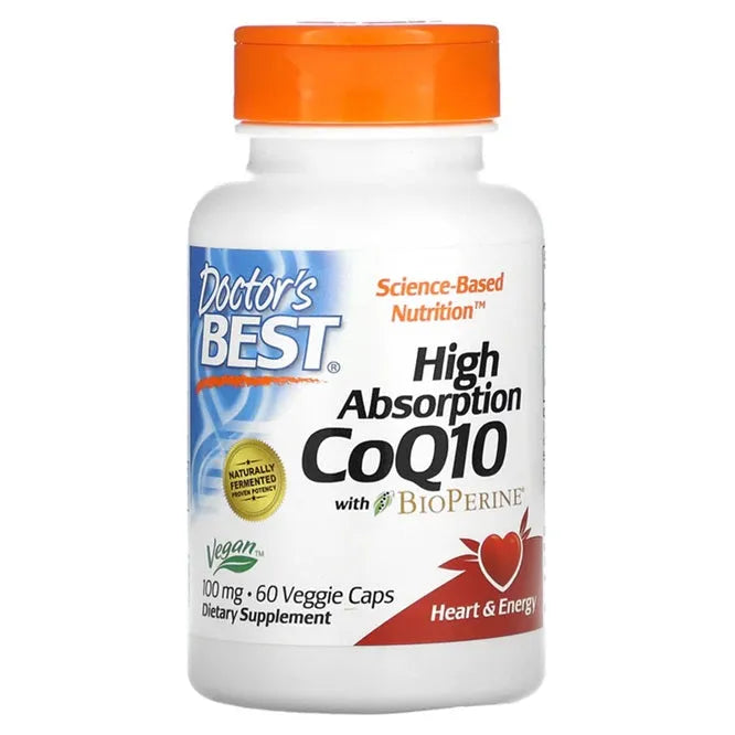 High Absorption CoQ10 with BioPerine 100mg - 60 vcaps - Doctor’s Best - Papildai