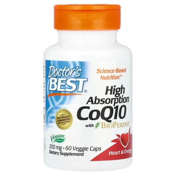 High Absorption CoQ10 with BioPerine 200mg - 60 vcaps - Doctor’s Best - Papildai