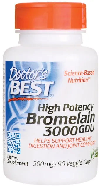 High Potency Bromelain 3000 GDU 500mg - 90 vcaps - Doctor’s Best - Papildai