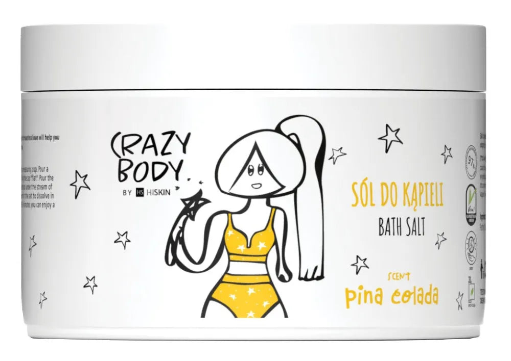 HISKIN Crazy Body Bath Salt - PINA COLADA 300 g - Kosmetika