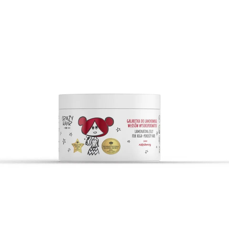 HISKIN Crazy Hair Laminating Jelly for high porous - Raspberry 300 ml. - Kosmetika