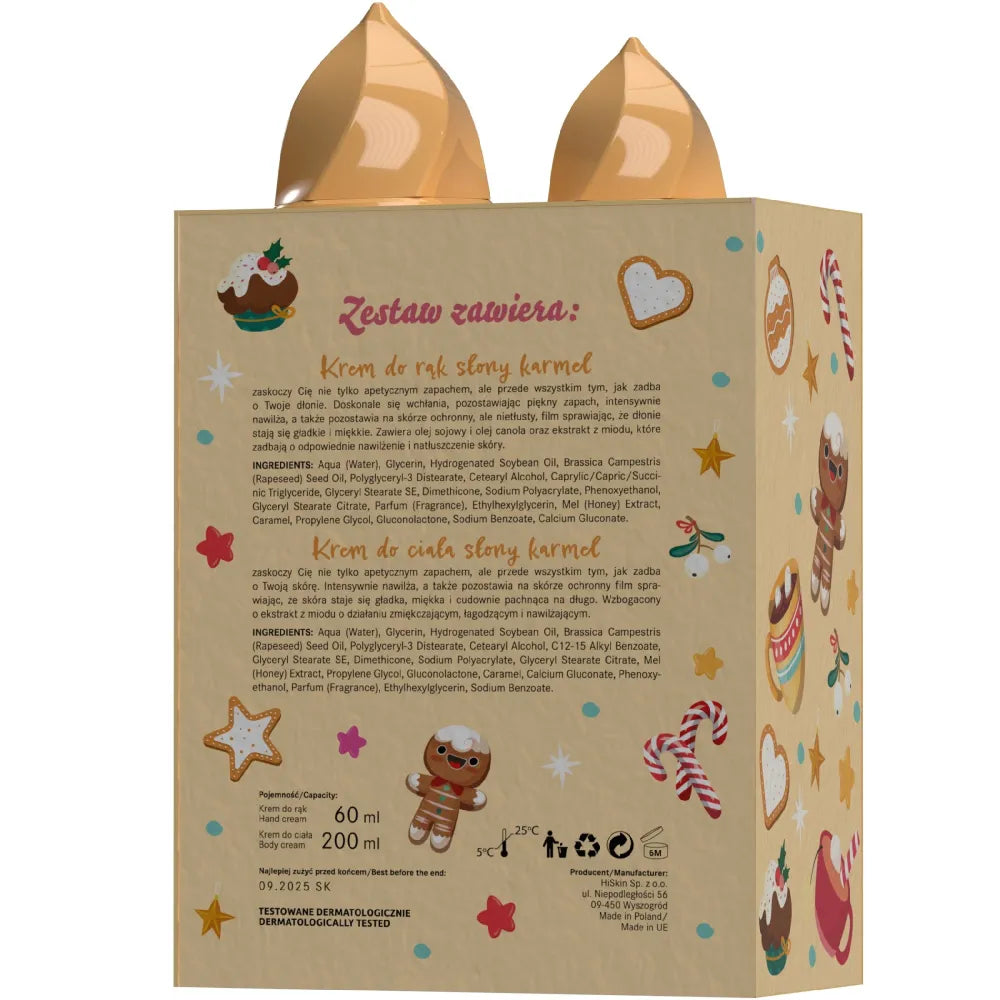 HISKIN Gift Set Hand Cream + Caramel Body Lotion - Kosmetika