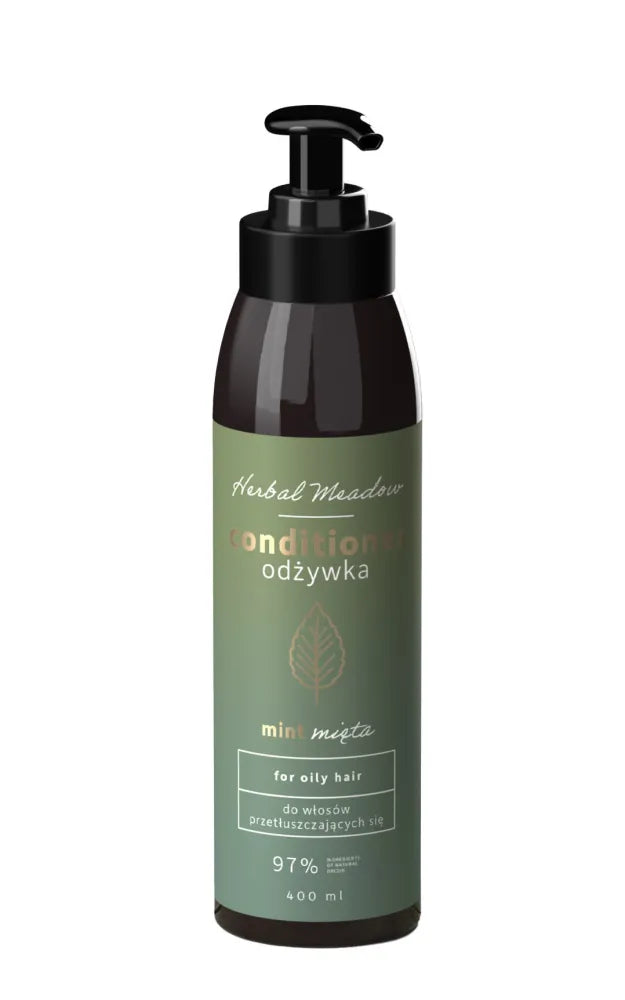 HISKIN Herbal Meadow Kondicionierius Mėta – riebiems plaukams 400 ml - Kosmetika
