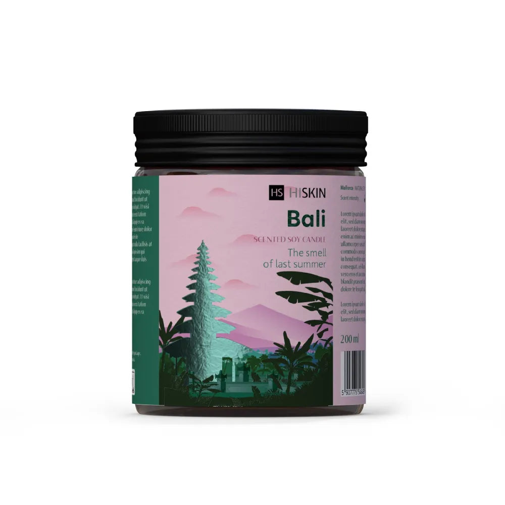 HISKIN Home Bali Soy Candle 200 ml. - Medicinos ir slaugos prekės