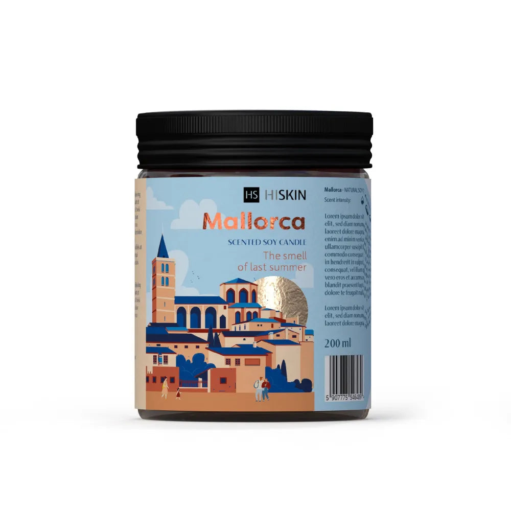 HISKIN Home Mallorca Soy Candle 200 ml. - Medicinos ir slaugos prekės